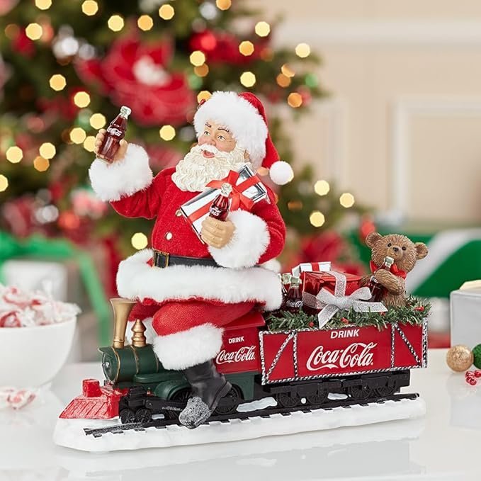 Décoration Père Noël Coca-Cola LED 33 cm