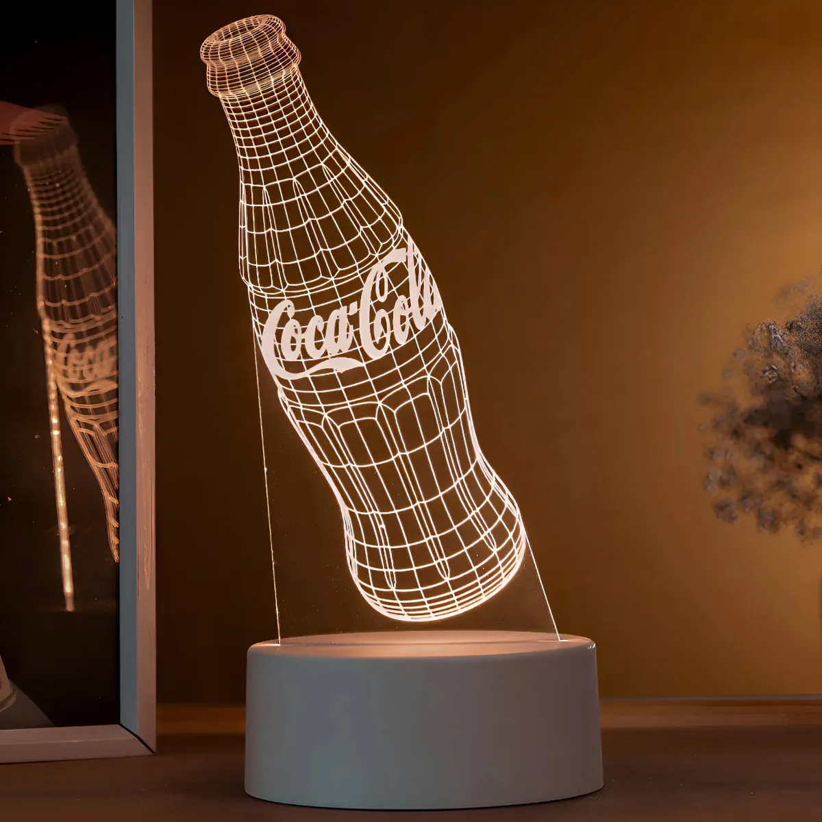 Lampe LED bouteille Coca-Cola 3D