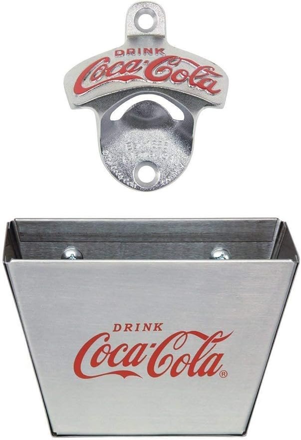 Ouvre-bouteille mural métal Coca-Cola