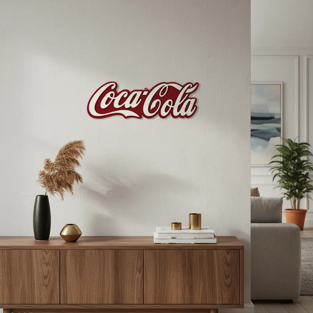 Plaque en relief Coca-Cola rétro décorative