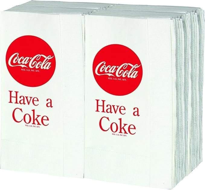 Serviettes papier Coca-Cola logo