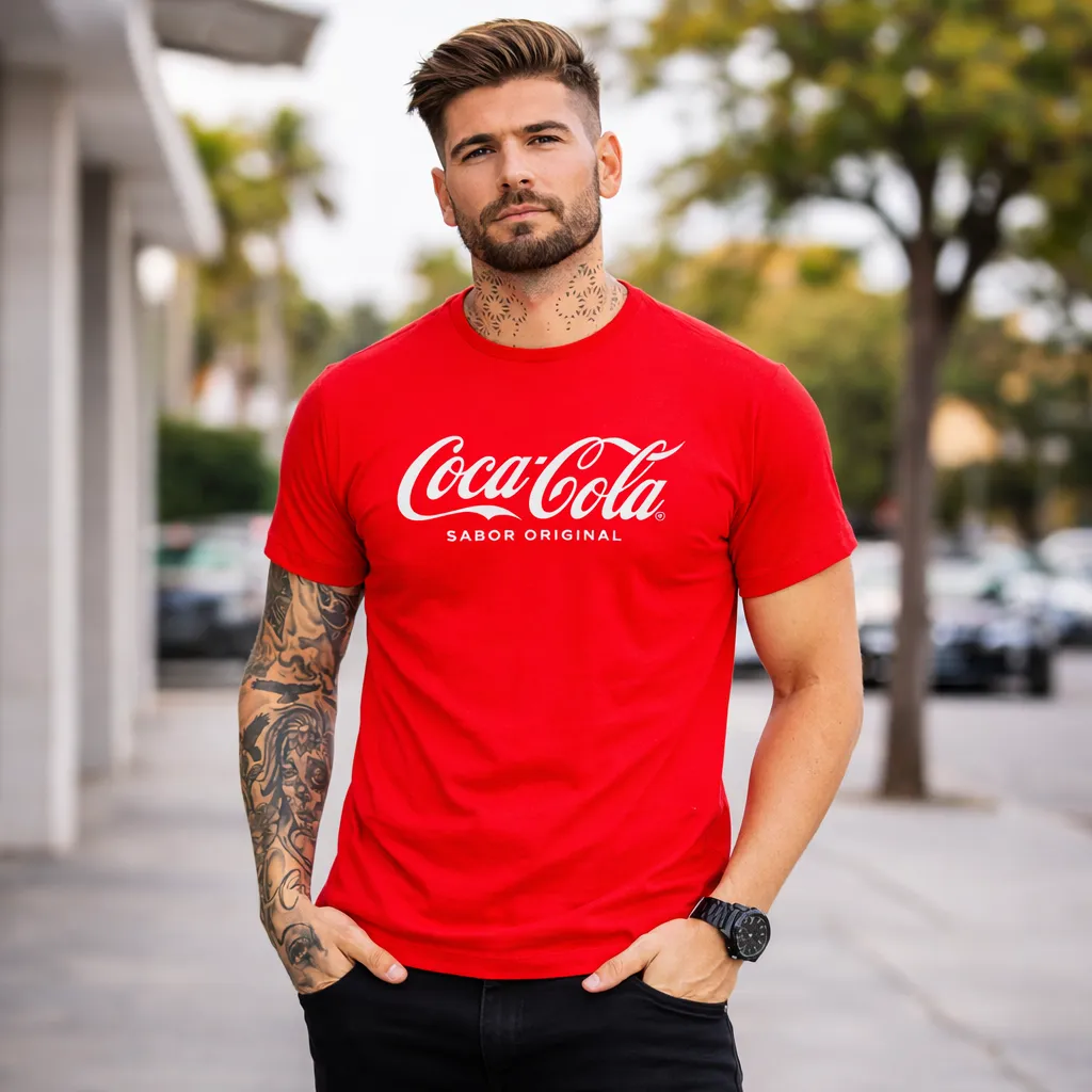 T-shirt Coca-Cola logo classique coton