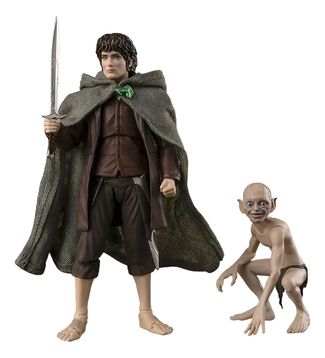Figurine articulée Frodon Sacquet et Gollum S.H.Figuarts Tamashii Nations Bandai