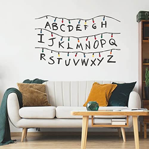 Stickers Muraux Lumières Noël Alphabet Stranger Things France