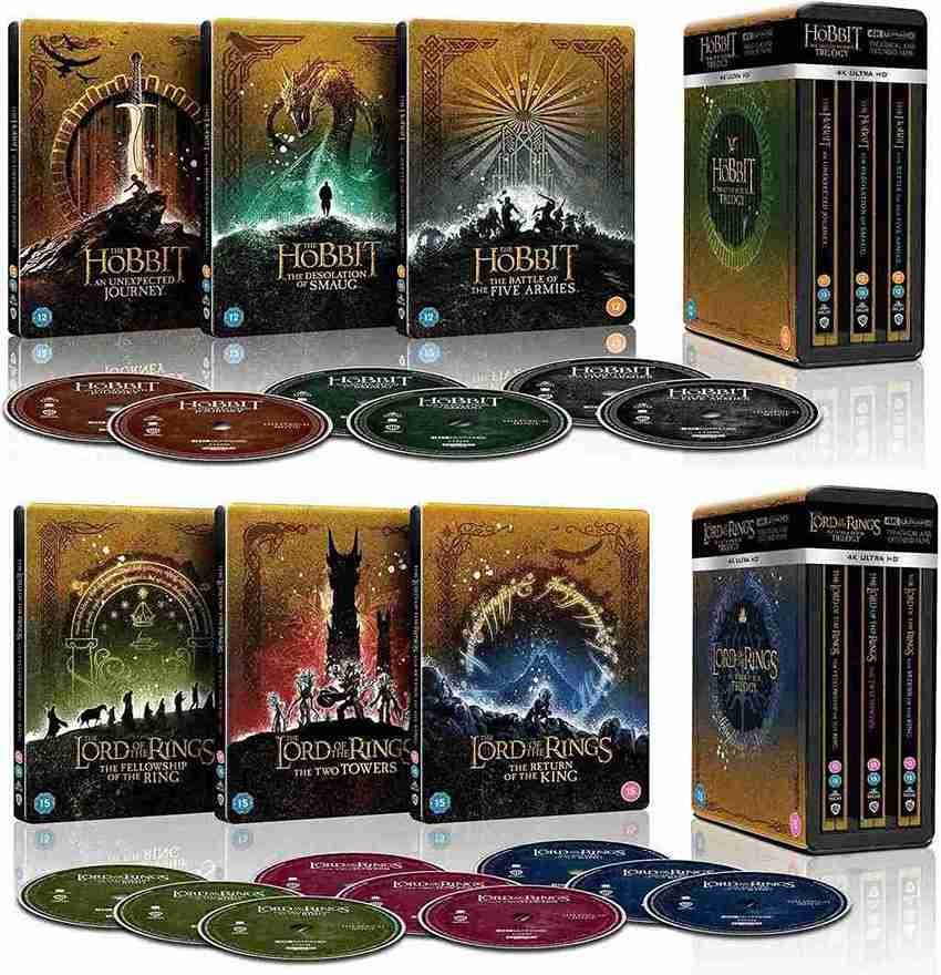 Coffret Trilogie Le Seigneur des Anneaux + Le Hobbit Steelbooks 4K UHD