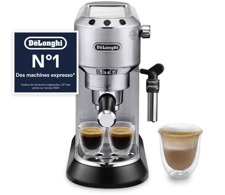 De'Longhi Dedica Style Machine à Expresso avec Buse à Mousse de Lait Professionnelle France