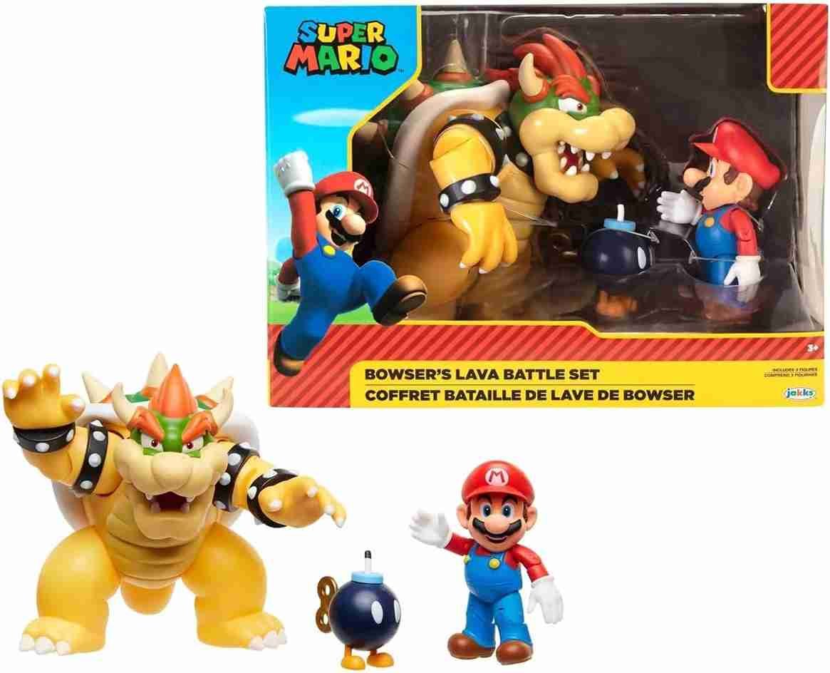 Diorama Super Mario Lava Battle Mario vs Bowser France