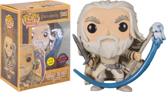 Funko Pop Films Le Seigneur des Anneaux Gandalf le Blanc Ădition SpĂ©ciale Brillant dans le Noir 1203