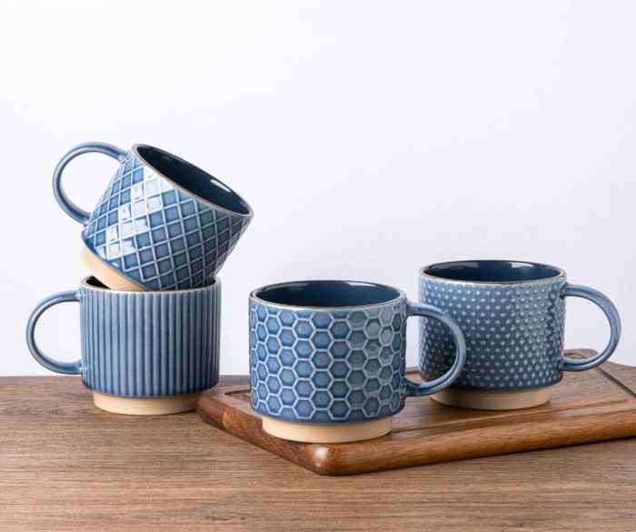 Set Tasses Céramique Modernes Texturées France