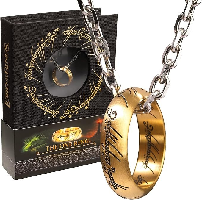The Noble Collection NOB1588 Lord of the Rings pendentif anneau unique multicolore acier inoxydable