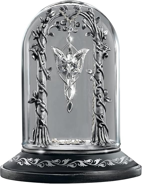 The Noble Collection Le Seigneur des Anneaux Arwen Evenstar Pendant Display cloche en verre