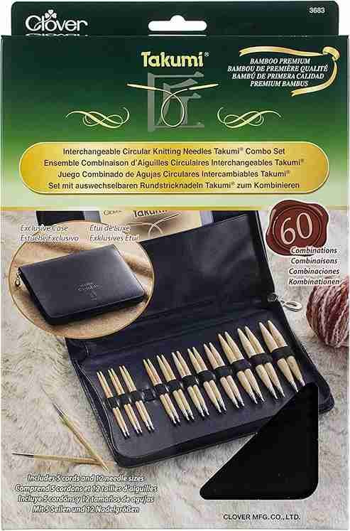 Clover Takumi set interchangeable bambou aiguilles tricot