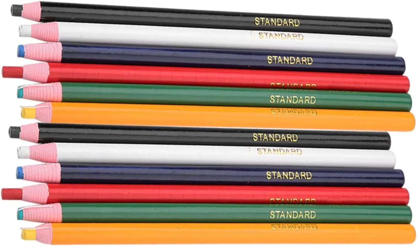 Crayons craie tailleur 12 couleurs pour tissu