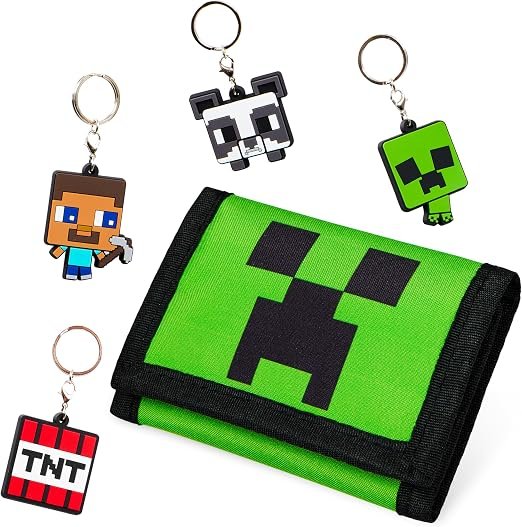 Ensemble portefeuille Minecraft Creeper — Porte-monnaie et accessoires