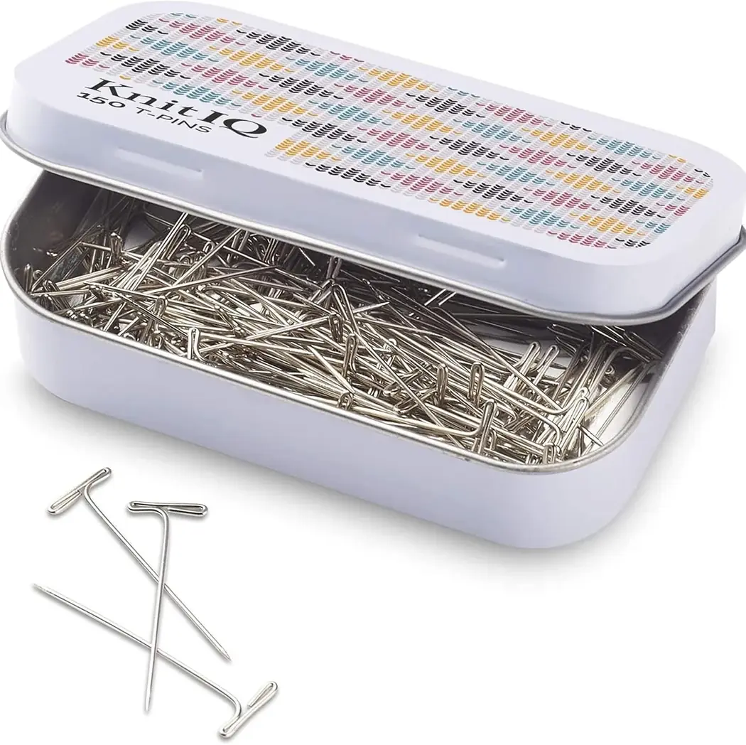 KnitIQ 150 épingles T en acier inoxydable robuste pour blocage tricot crochet