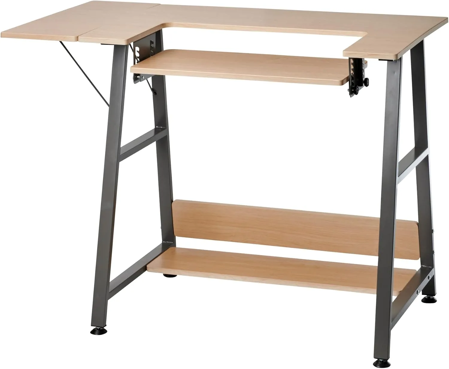 Établi pour machine à coudre — pieds réglables