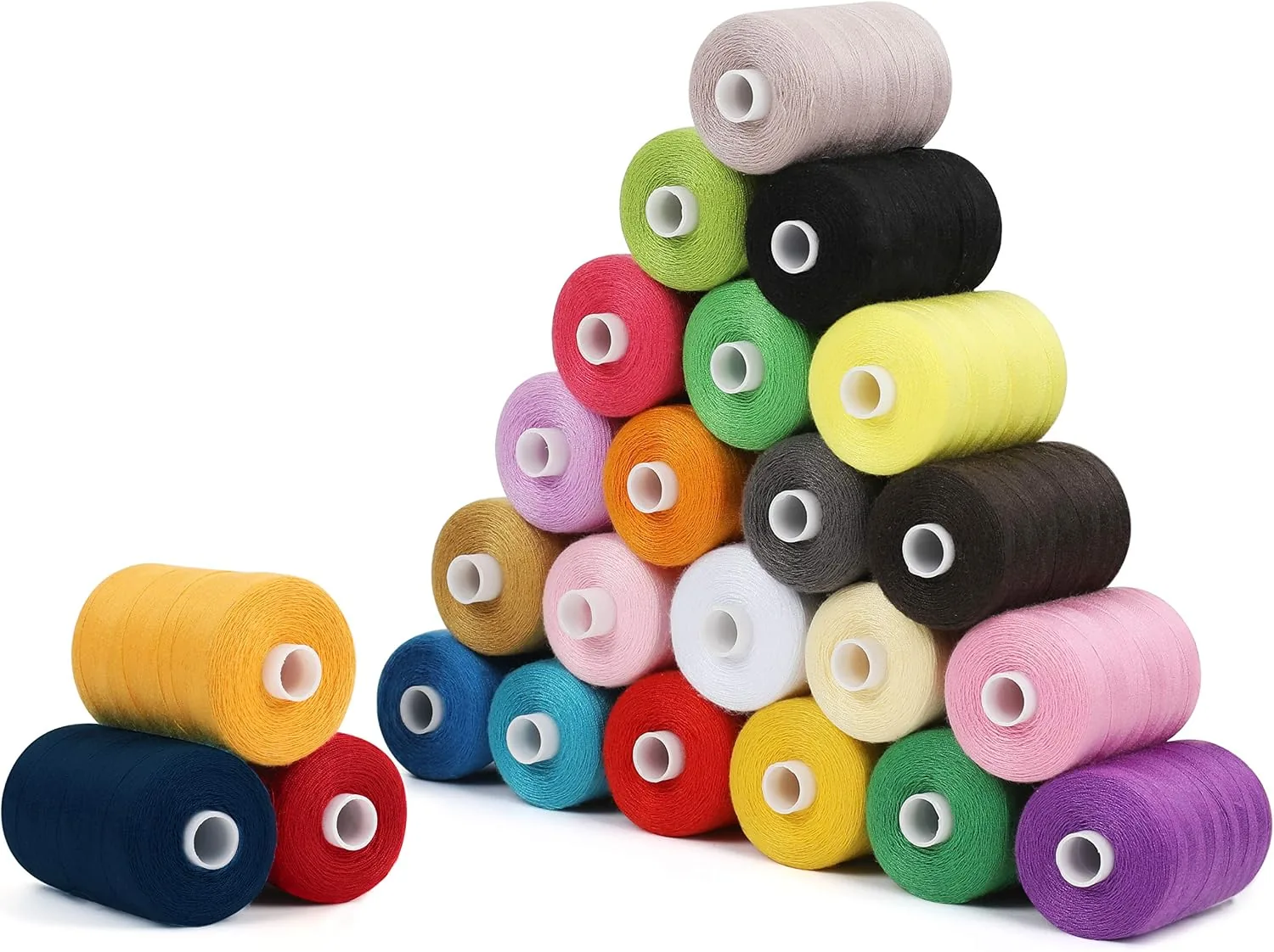 Fils de couture polyester assortis — bobines pour machine