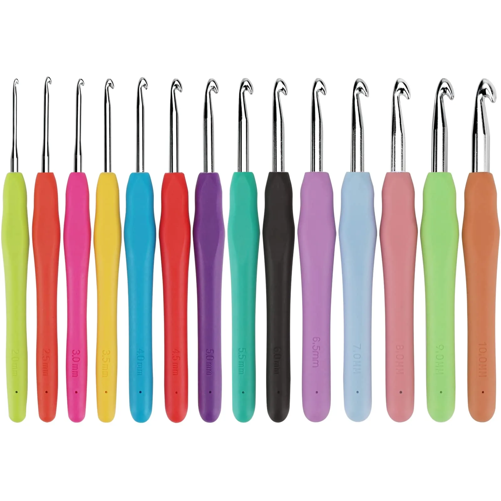 Kit 14 crochets ergonomiques WISYOK en aluminium avec poignées caoutchouc