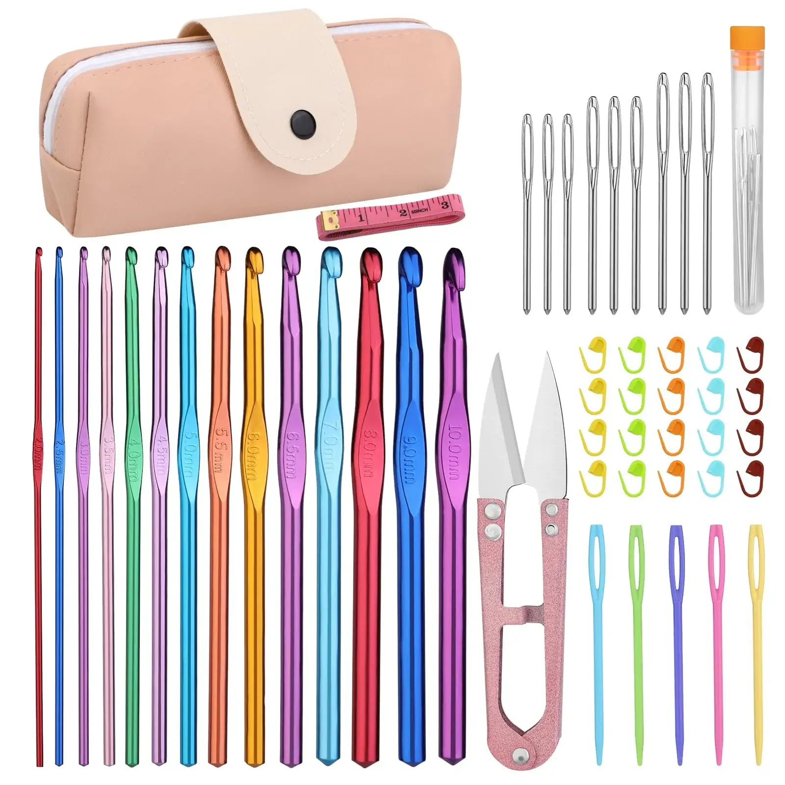 Kit 52 pièces Kuppt avec 14 crochets aluminium marqueurs et sacoche