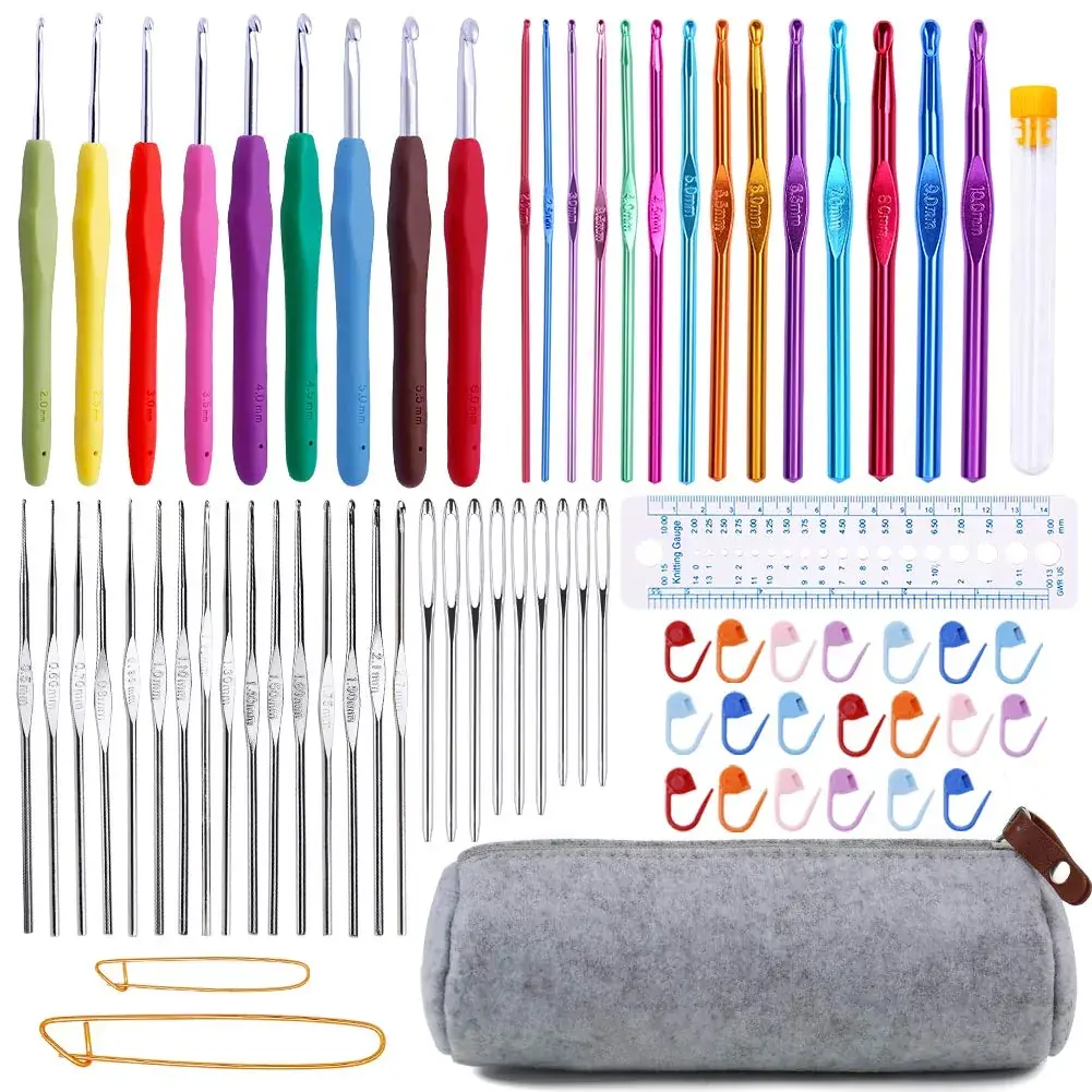Kit 72 pièces Namner crochets et aiguilles biseautées ergonomiques