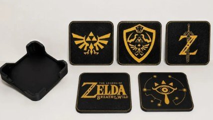 Kit Dessous de Verre Thème The Legend of Zelda