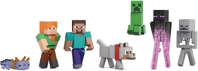 Kit 7 Figurines Minecraft — Pack complet personnages du jeu