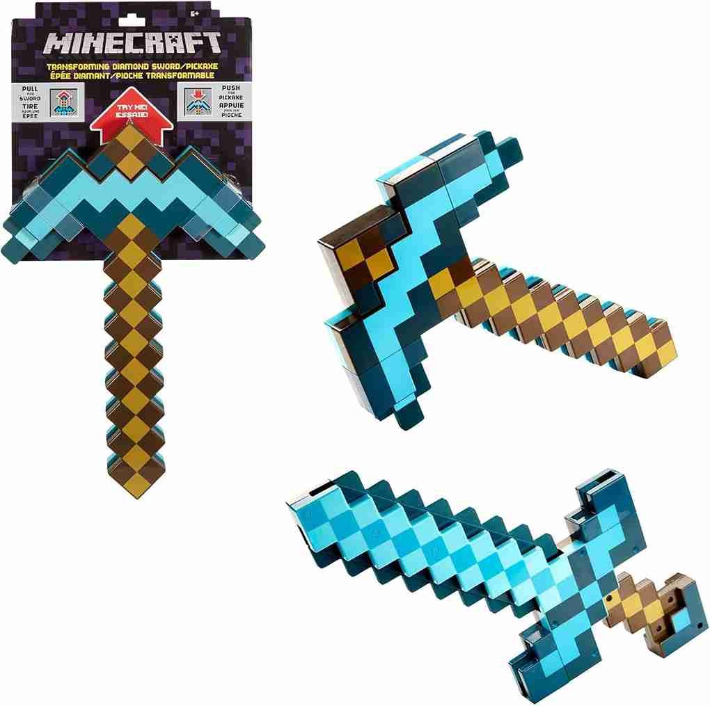 Kit Réplique Épée et Pioche Minecraft Diamant — Pack officiel