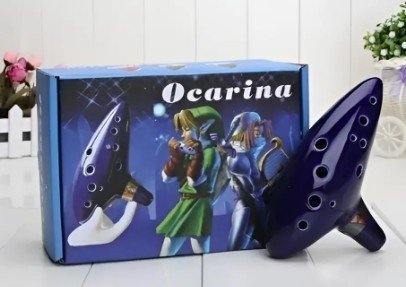 Ocarina du Temps Réplique Fonctionnelle Céramique Zelda