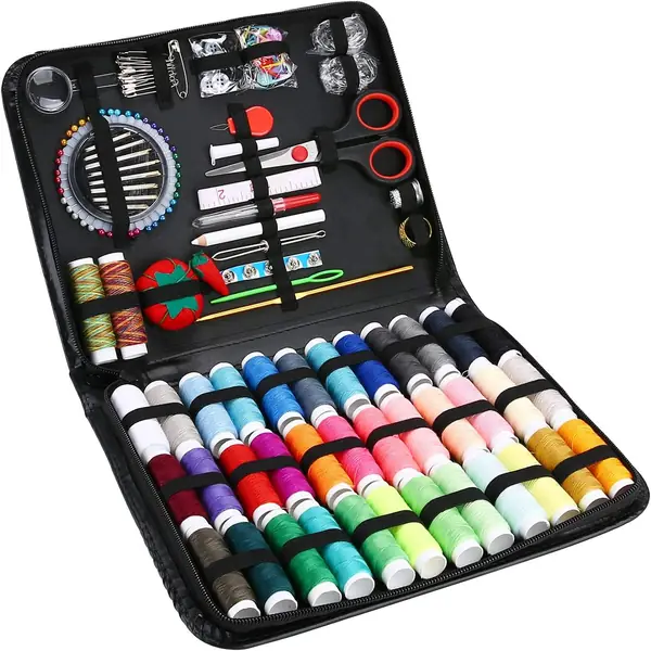 ProCase Kit de couture 183 pièces étui cuir PU
