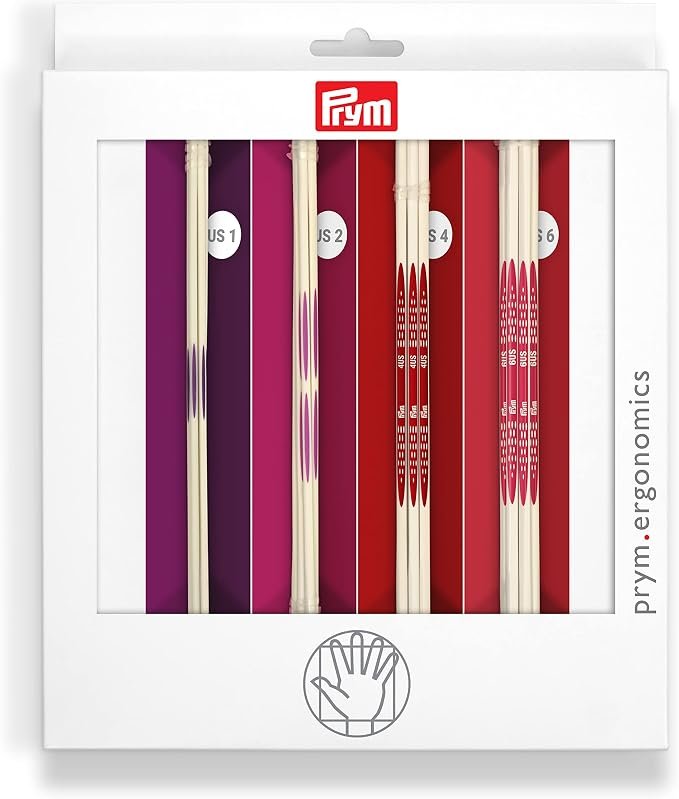 Prym Ergonomics ensemble aiguilles double pointe aluminium