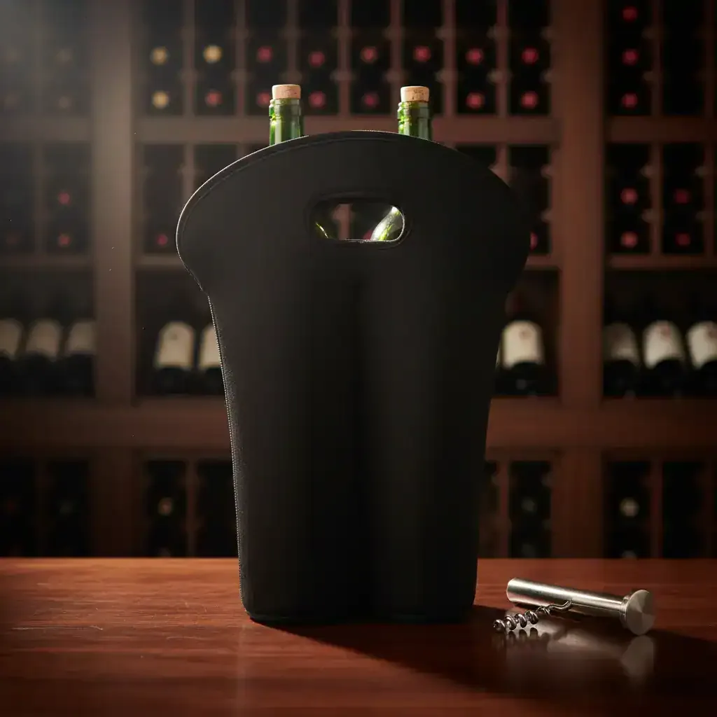 Sac isotherme néoprène 2 bouteilles transport vin