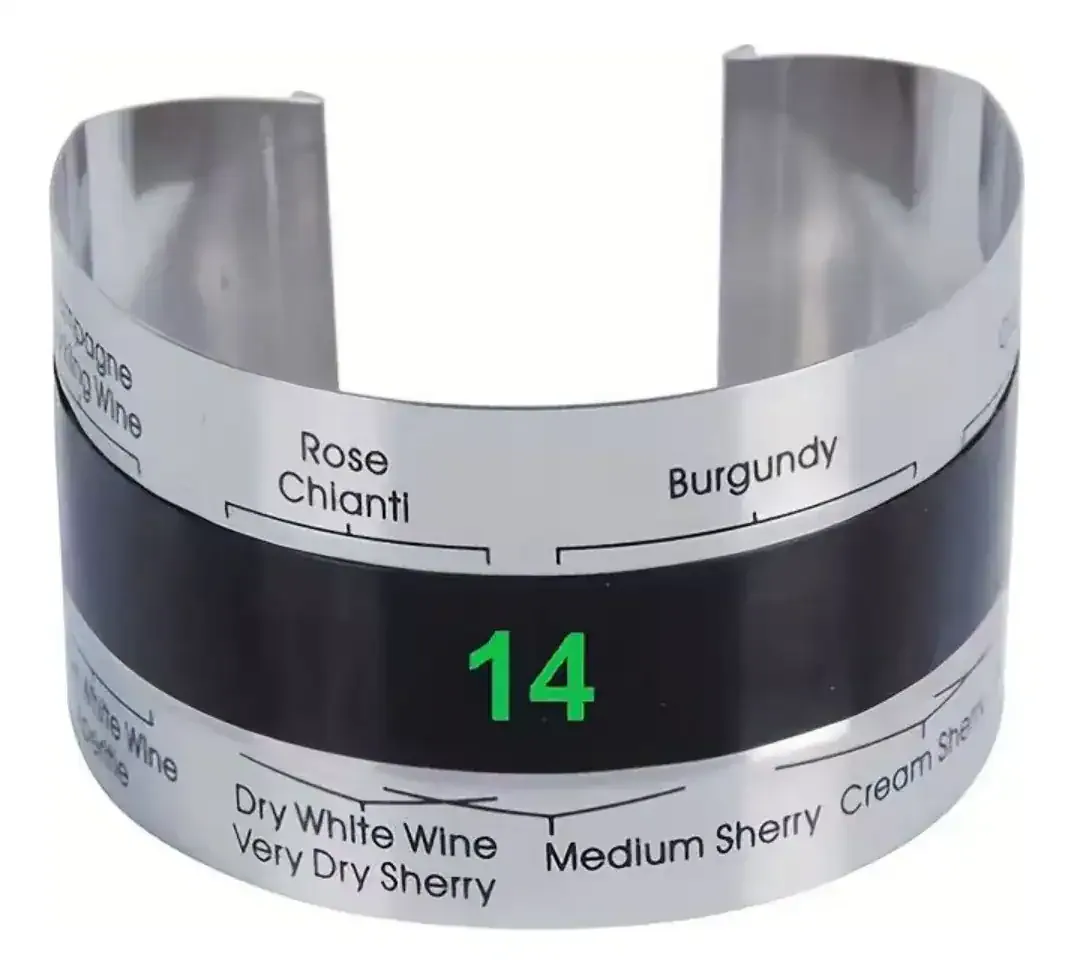 Thermomètre bague bouteille digital température vin service