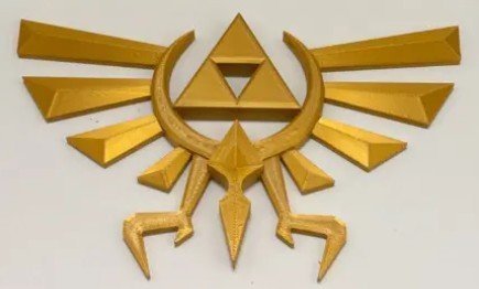 Triforce Réplique Décorative Dorée Symbole Suprême d'Hyrule