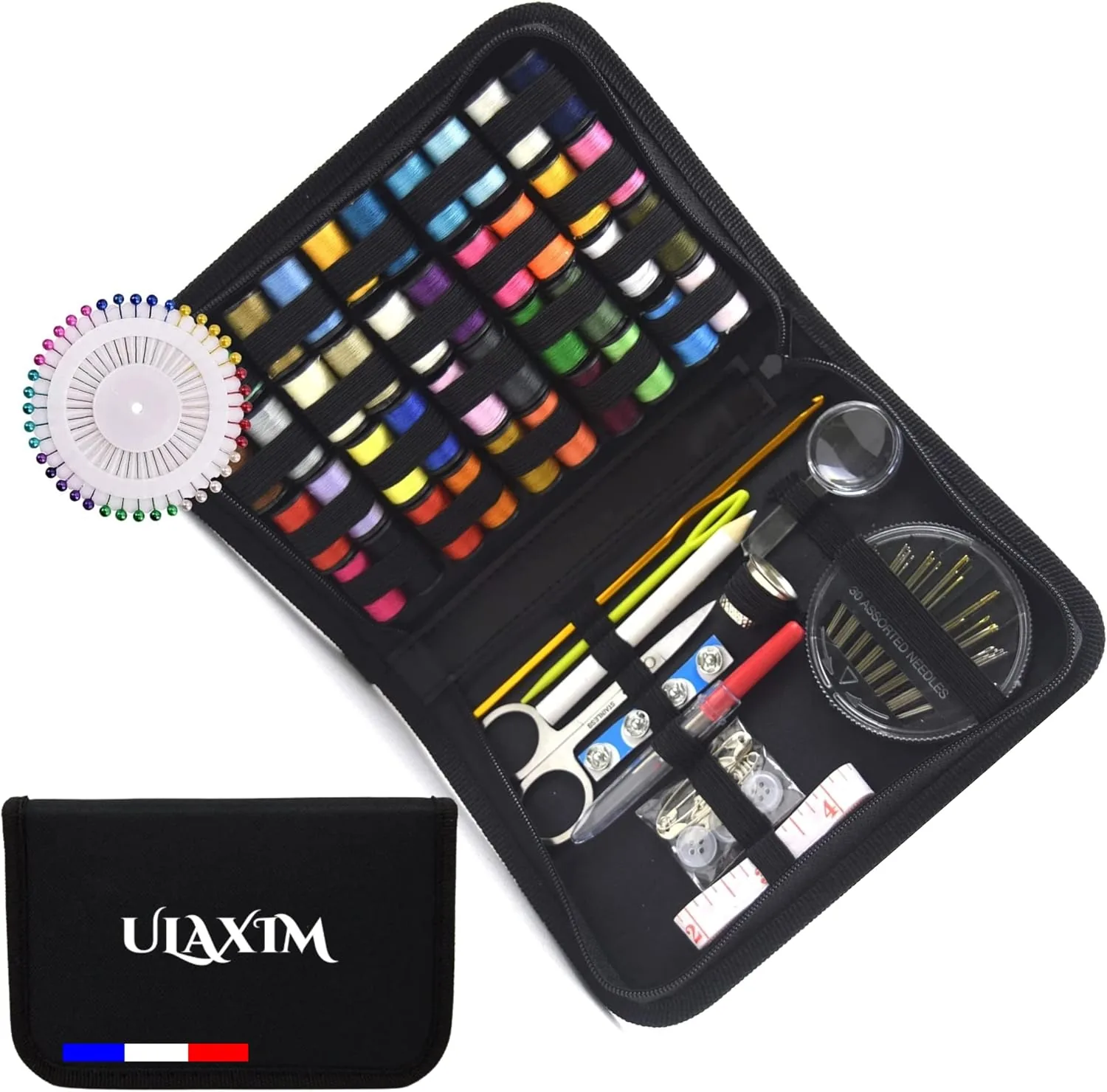 ULAXIM kit de couture 130 pièces étui de transport