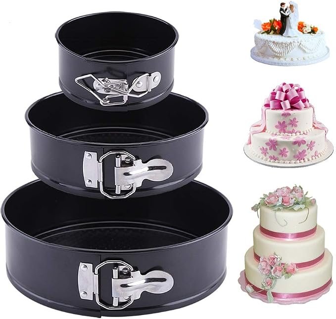 Lot 3 moules à charnière tailles différentes acier carbone pâtisserie
