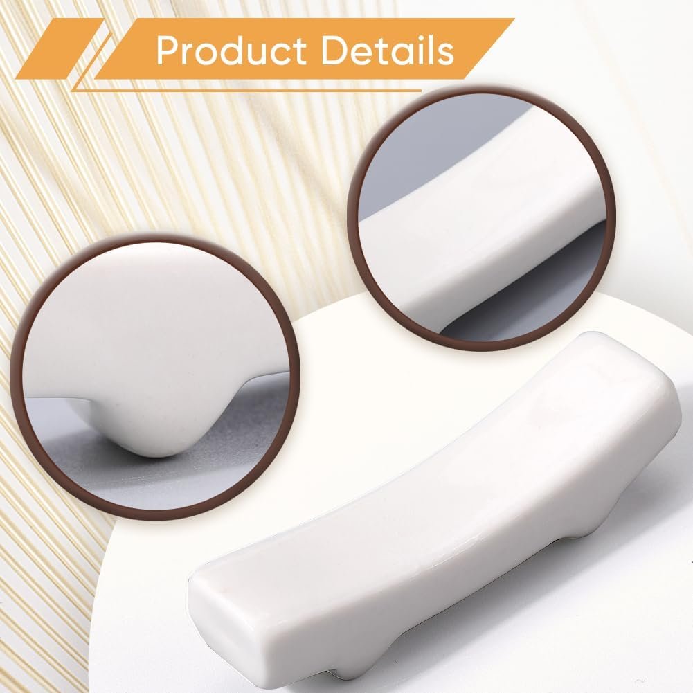 Repose-baguettes Hashioki en porcelaine blanche, style banc