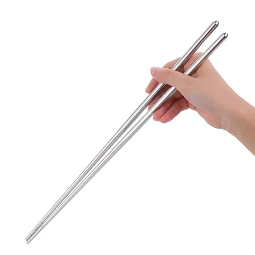 Baguettes extra longues en acier inoxydable, 14 pouces, pour hot-pot