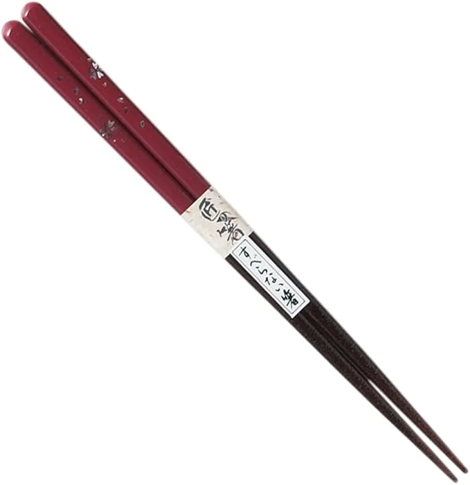 Kawai Baguettes laquées Wakasa Domestic Shine, rouge, 21 cm