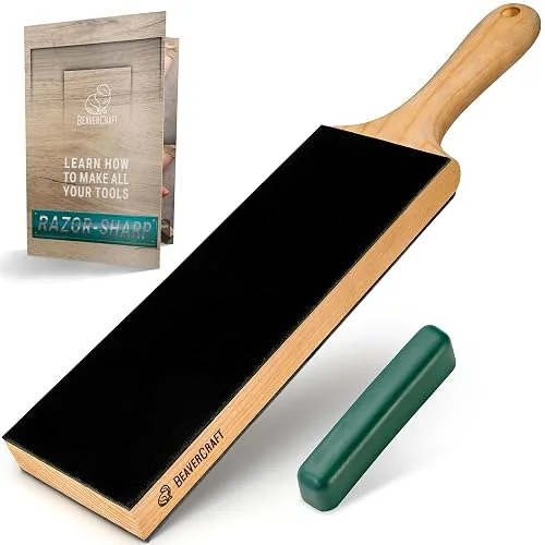 BeaverCraft Kit d'affûtage cuir avec pâte à polir Ls1p1