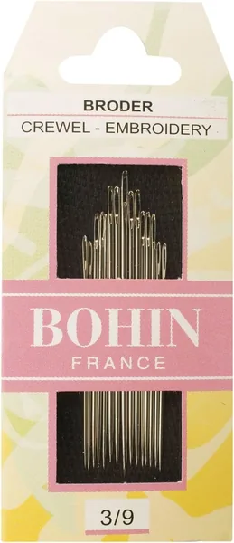 Bohin — Assortiment d'aiguilles crewel dorées pour broderie