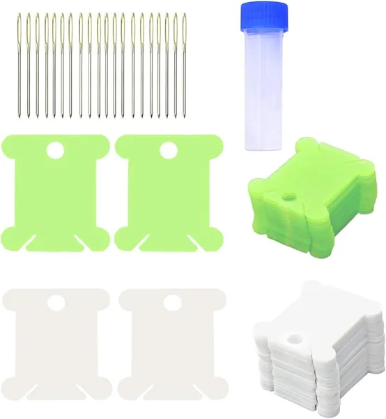CKANDAY — 200 cartes de rangement fils à broder avec aiguilles