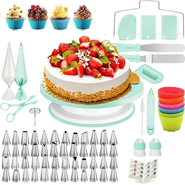 Coffret pâtisserie complet avec plateau tournant douilles palettes