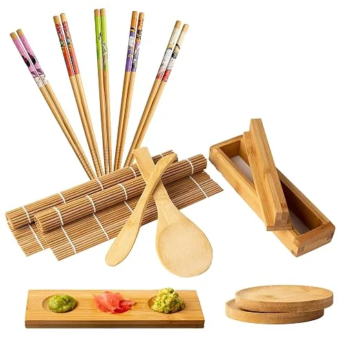 Comfify Kit de fabrication de sushi en bambou complet