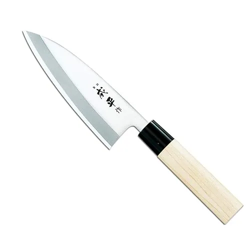 Couteau Deba Nari Hira pour gauchers, acier inoxydable, 150 mm