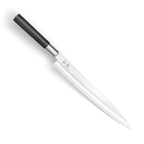 Couteau Yanagiba KAI Wasabi Black, lame 24 cm, acier inoxydable poli