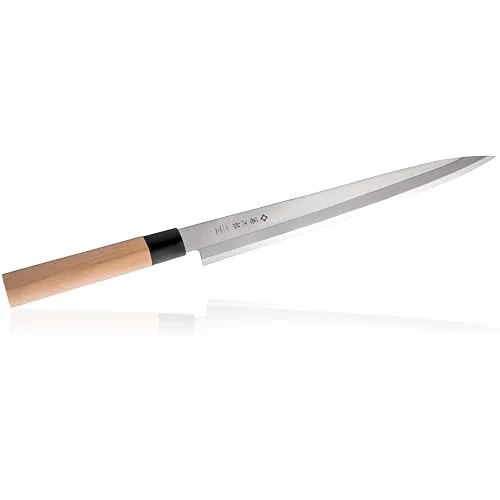 Couteau Yanagiba Tojiro traditionnel, lame 30 cm, acier molybdène-vanadium
