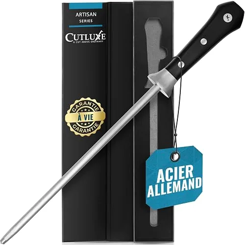 Cutluxe Fusil à aiguiser diamant 10 pouces, série Artisan