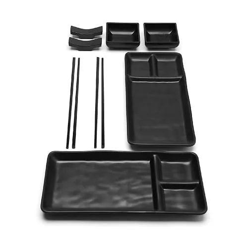 Goliber Vaisselle japonaise en mélamine pour sushi, 8 pièces