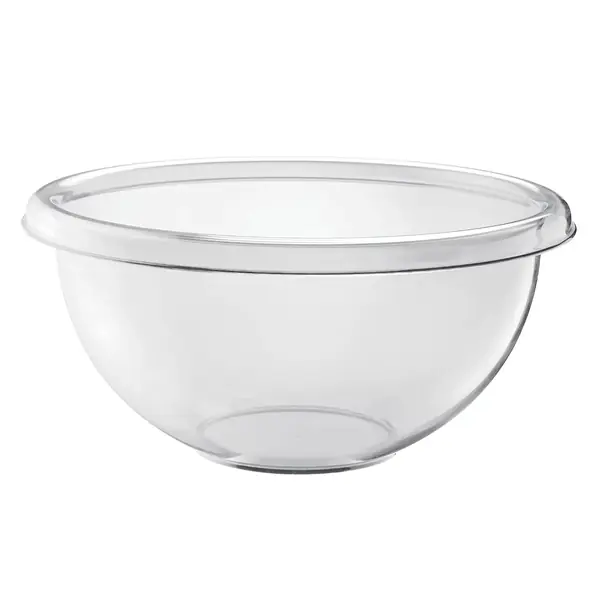 Grand saladier verre transparent résistant cuisine pâtisserie