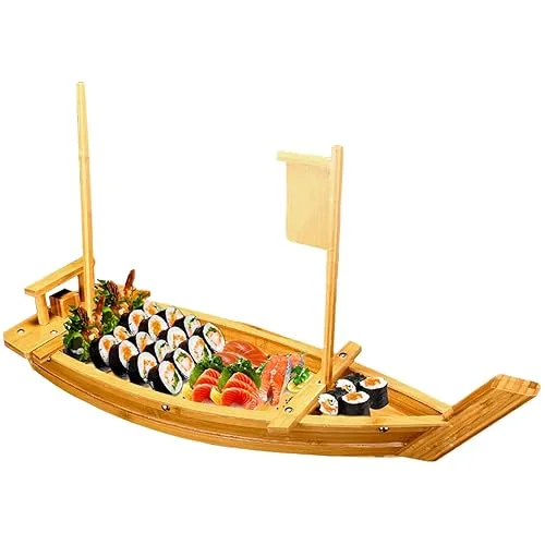 Kelunis Grande barque à sushi japonaise, 70 cm